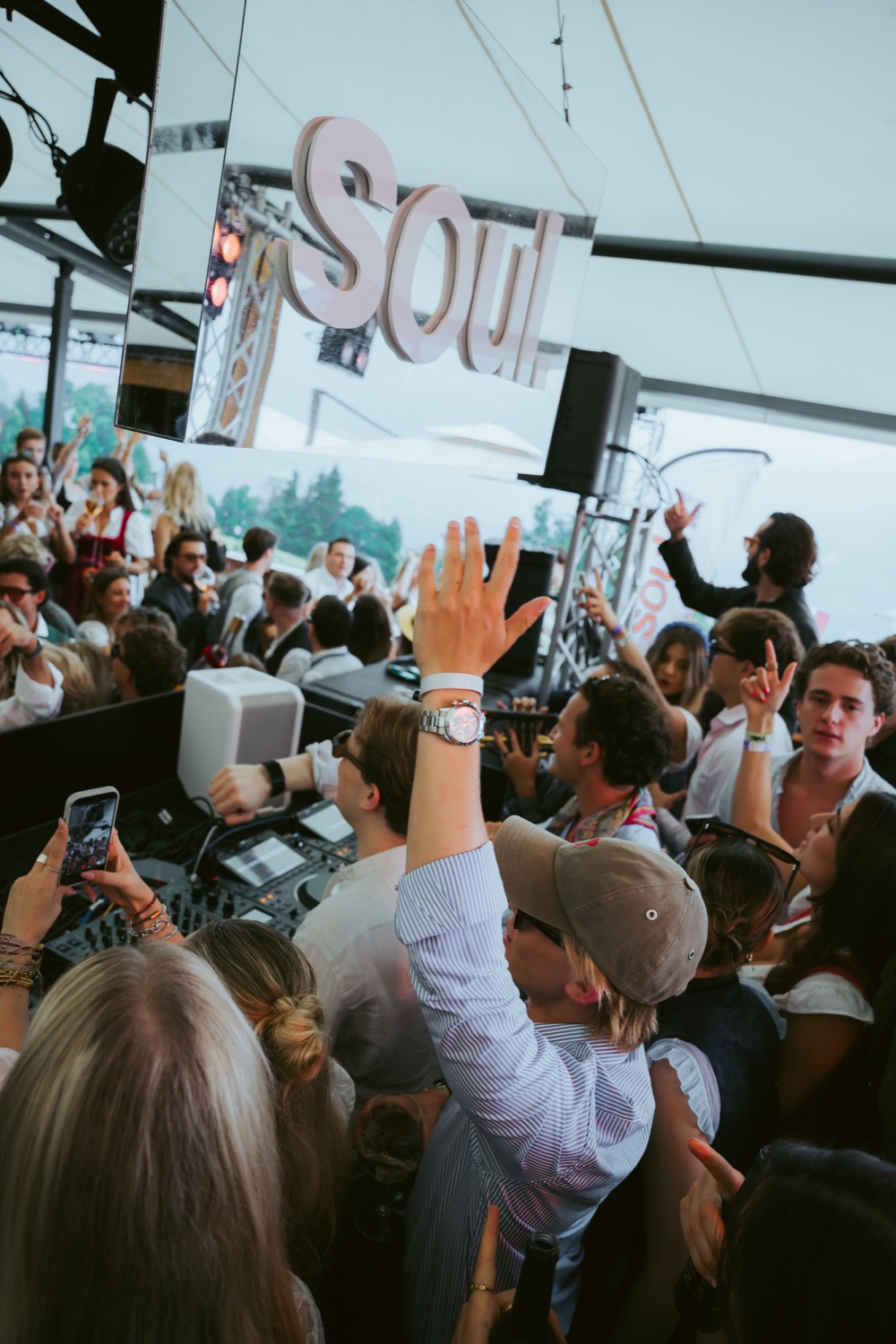 SOUL. crowd with raised hands at a dayparty